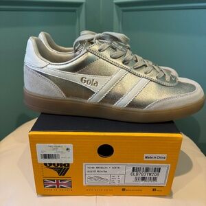 Gola Viper Metallic - Gold/Off White/Gum - US size 10/EU size 41